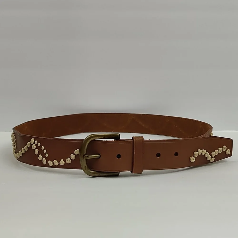 Gap Factory Leather Belt With Knot Embellishments